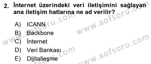 Bilişim Hukuku Dersi 2021 - 2022 Yılı (Final) Dönem Sonu Sınav Soruları 2. Soru