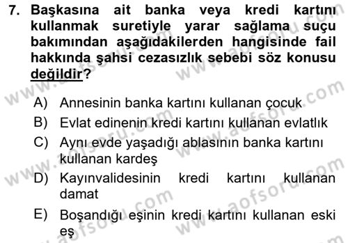 Bilişim Hukuku Dersi 2021 - 2022 Yılı Yaz Okulu Sınav Soruları 7. Soru