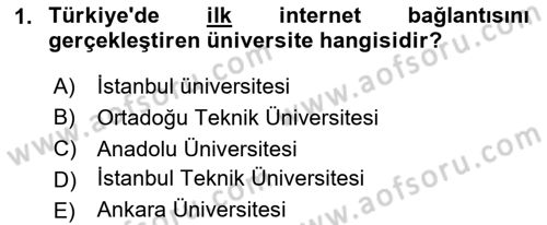 Bilişim Hukuku Dersi 2023 - 2024 Yılı (Final) Dönem Sonu Sınavı 1. Soru