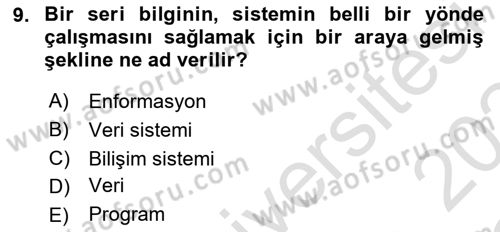 Bilişim Hukuku Dersi 2023 - 2024 Yılı Yaz Okulu Sınav Soruları 9. Soru