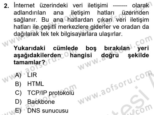 Bilişim Hukuku Dersi 2024 - 2025 Yılı (Final) Dönem Sonu Sınav Soruları 2. Soru