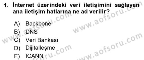 Bilişim Hukuku Dersi 2025 - 2026 Yılı (Vize) Ara Sınav Soruları 1. Soru