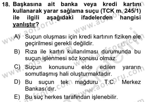 Bilişim Hukuku Dersi 2025 - 2026 Yılı (Vize) Ara Sınav Soruları 18. Soru