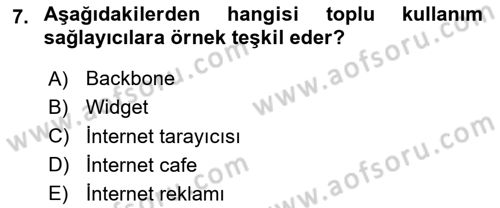 Bilişim Hukuku Dersi 2025 - 2026 Yılı (Final) Dönem Sonu Sınav Soruları 7. Soru