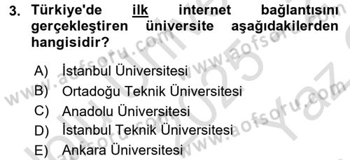 Bilişim Hukuku Dersi 2025 - 2026 Yılı Yaz Okulu Sınav Soruları 3. Soru