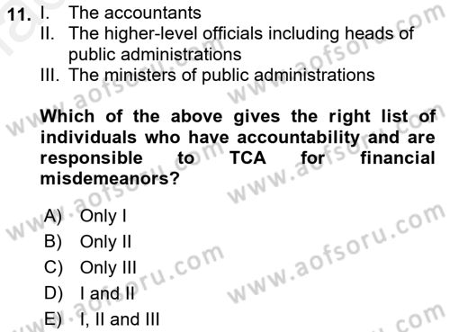 Business Law Dersi 2017 - 2018 Yılı (Final) Dönem Sonu Sınav Soruları 11. Soru