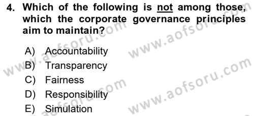 Business Law Dersi 2017 - 2018 Yılı (Final) Dönem Sonu Sınav Soruları 4. Soru