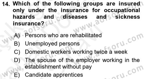 Business Law Dersi 2018 - 2019 Yılı (Final) Dönem Sonu Sınav Soruları 14. Soru