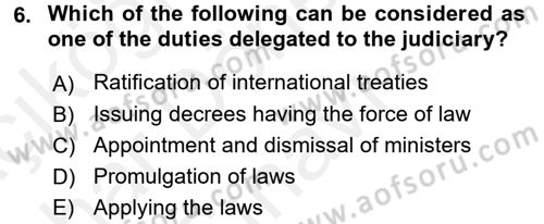 Business Law Dersi 2018 - 2019 Yılı (Final) Dönem Sonu Sınav Soruları 6. Soru