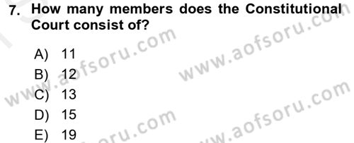 Business Law Dersi 2018 - 2019 Yılı (Final) Dönem Sonu Sınav Soruları 7. Soru