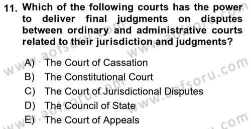 Business Law Dersi 2018 - 2019 Yılı Yaz Okulu Sınav Soruları 11. Soru
