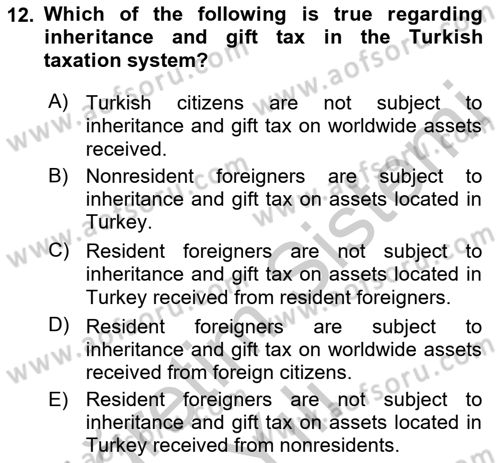 Business Law Dersi 2018 - 2019 Yılı Yaz Okulu Sınav Soruları 12. Soru