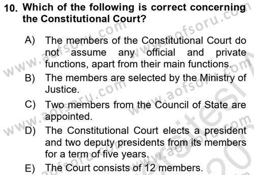 Business Law Dersi 2020 - 2021 Yılı Yaz Okulu Sınav Soruları 10. Soru