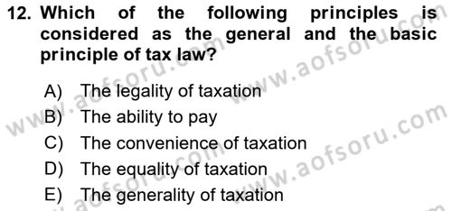 Business Law Dersi 2020 - 2021 Yılı Yaz Okulu Sınav Soruları 12. Soru