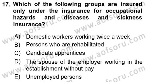 Business Law Dersi 2020 - 2021 Yılı Yaz Okulu Sınav Soruları 17. Soru