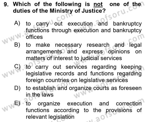 Business Law Dersi 2020 - 2021 Yılı Yaz Okulu Sınav Soruları 9. Soru