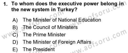 Business Law Dersi 2021 - 2022 Yılı (Vize) Ara Sınav Soruları 1. Soru