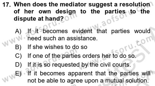 Business Law Dersi 2021 - 2022 Yılı (Final) Dönem Sonu Sınav Soruları 17. Soru