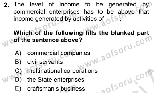 Business Law Dersi 2021 - 2022 Yılı (Final) Dönem Sonu Sınav Soruları 2. Soru
