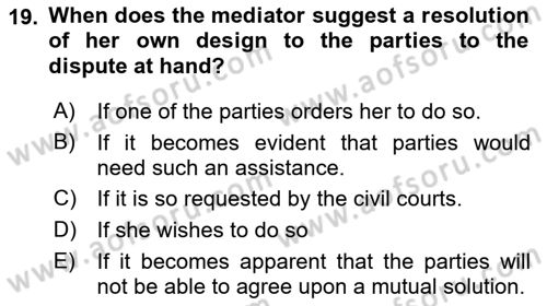 Business Law Dersi 2021 - 2022 Yılı Yaz Okulu Sınav Soruları 19. Soru