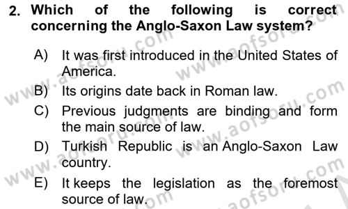 Business Law Dersi 2021 - 2022 Yılı Yaz Okulu Sınav Soruları 2. Soru