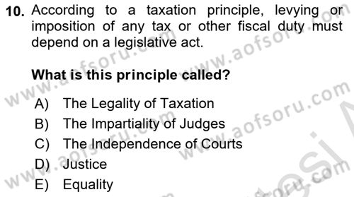 Business Law Dersi 2022 - 2023 Yılı Yaz Okulu Sınav Soruları 10. Soru