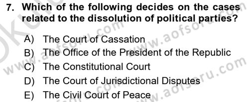 Business Law Dersi 2022 - 2023 Yılı Yaz Okulu Sınav Soruları 7. Soru