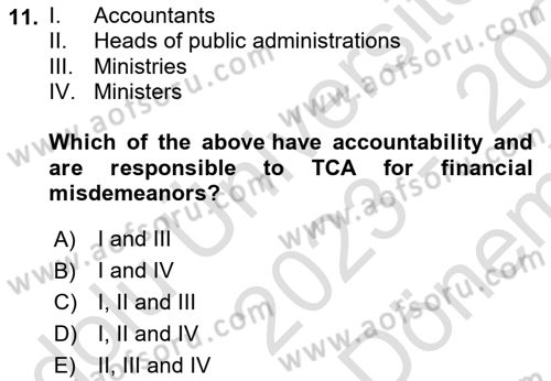 Business Law Dersi 2023 - 2024 Yılı (Final) Dönem Sonu Sınav Soruları 11. Soru