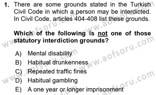 Business Law Dersi 2023 - 2024 Yılı Yaz Okulu Sınav Soruları 1. Soru