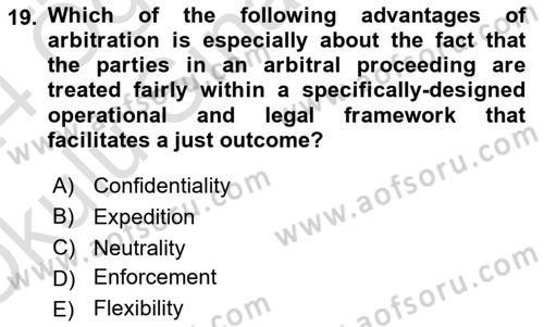 Business Law Dersi 2023 - 2024 Yılı Yaz Okulu Sınav Soruları 19. Soru
