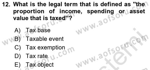 Business Law Dersi 2024 - 2025 Yılı (Final) Dönem Sonu Sınav Soruları 12. Soru