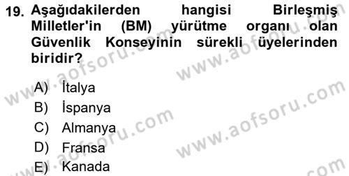 İnsan Hakları Hukukuna Giriş Dersi 2022 - 2023 Yılı Yaz Okulu Sınav Soruları 19. Soru