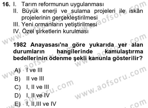 İnsan Hakları Hukukuna Giriş Dersi 2023 - 2024 Yılı (Vize) Ara Sınavı 16. Soru