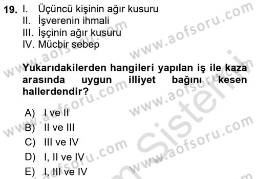Temel İş Hukuku Dersi 2023 - 2024 Yılı (Vize) Ara Sınav Soruları 19. Soru