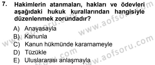 Medeni Usul Hukuku Dersi 2012 - 2013 Yılı (Vize) Ara Sınav Soruları 7. Soru