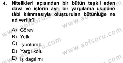 Medeni Usul Hukuku Dersi 2013 - 2014 Yılı (Vize) Ara Sınav Soruları 4. Soru