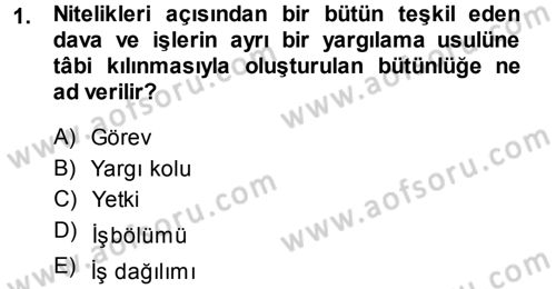 Medeni Usul Hukuku Dersi 2013 - 2014 Yılı Tek Ders Sınav Soruları 1. Soru