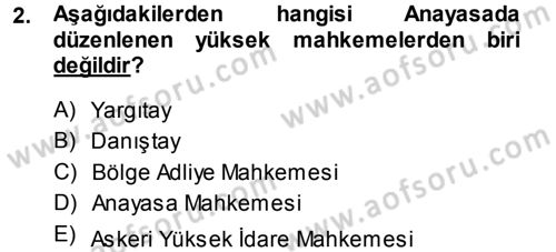 Medeni Usul Hukuku Dersi 2013 - 2014 Yılı Tek Ders Sınav Soruları 2. Soru