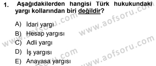 Medeni Usul Hukuku Dersi 2014 - 2015 Yılı (Vize) Ara Sınav Soruları 1. Soru