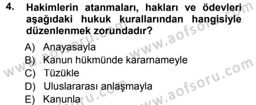 Medeni Usul Hukuku Dersi 2014 - 2015 Yılı Tek Ders Sınav Soruları 4. Soru