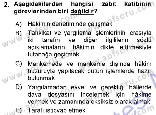 Medeni Usul Hukuku Dersi 2015 - 2016 Yılı (Final) Dönem Sonu Sınav Soruları 2. Soru