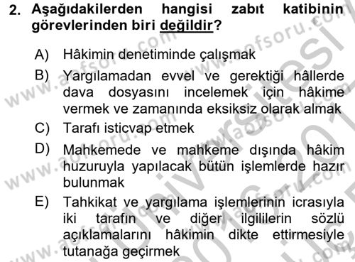 Medeni Usul Hukuku Dersi 2016 - 2017 Yılı 3 Ders Sınav Soruları 2. Soru