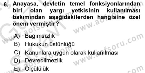 Medeni Usul Hukuku Dersi 2016 - 2017 Yılı (Vize) Ara Sınav Soruları 6. Soru