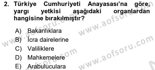 Medeni Usul Hukuku Dersi 2017 - 2018 Yılı (Vize) Ara Sınav Soruları 2. Soru