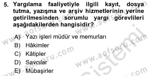 Medeni Usul Hukuku Dersi 2019 - 2020 Yılı (Vize) Ara Sınav Soruları 5. Soru