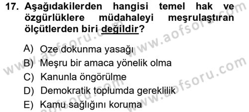 Memur Hukuku Dersi 2012 - 2013 Yılı (Vize) Ara Sınav Soruları 17. Soru