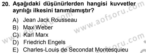 Memur Hukuku Dersi 2012 - 2013 Yılı (Vize) Ara Sınav Soruları 20. Soru