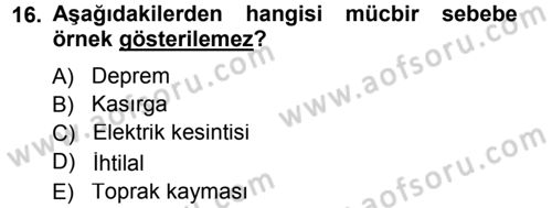 Memur Hukuku Dersi 2012 - 2013 Yılı (Final) Dönem Sonu Sınav Soruları 16. Soru