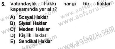 Memur Hukuku Dersi 2012 - 2013 Yılı Tek Ders Sınav Soruları 5. Soru