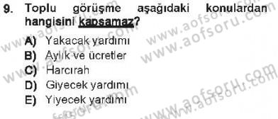 Memur Hukuku Dersi 2012 - 2013 Yılı Tek Ders Sınav Soruları 9. Soru
